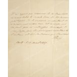 HENRI, Comte de Chambord (1820-1883). Lettre autographe signée Henry, adressée au Vicomte Alcide