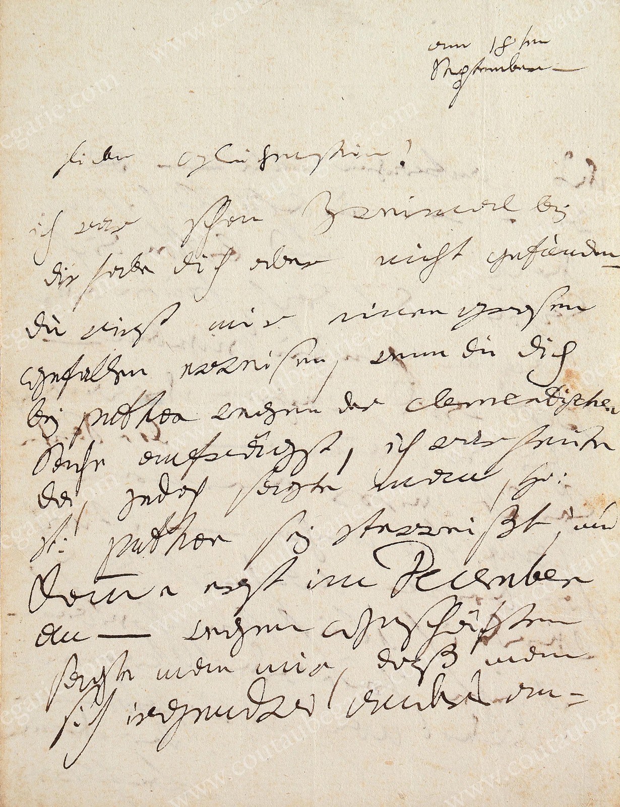 BEETHOVEN Louis (1770-1827). Lettre autographe signée Ludwig adressée à Monsieur de Gleichenstein,