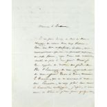 HUGO Victor (1802-1885). Lettre autographe signée V Hugo, adressée au Vicomte Sosthène de la