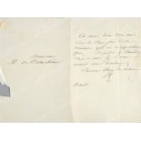 DUMAS Alexandre, père (1802-1870). Lettre autographe signée Al, adressée au Vicomte Alcide de