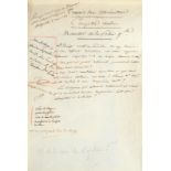 NAPOLEON Ier, empereur des Français. Lettre manuscrite, portant une annotation autographe signée