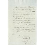 HUGO Victor (1802-1885). Lettre autographe signée Victor, adressée au Vicomte Alcide de