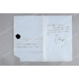 DUMAS Alexandre, père (1802-1870). Lettre autographe signée Alex Dumas, adressée au Vicomte Alcide