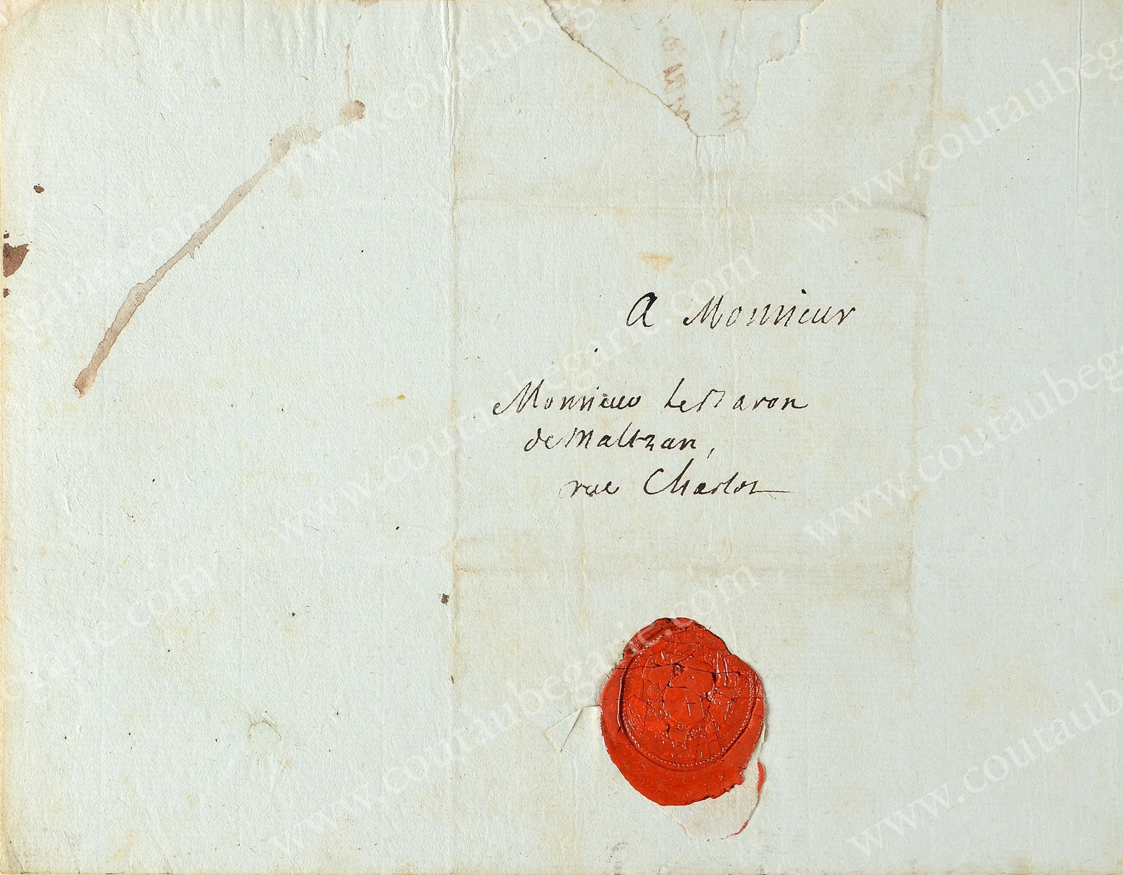 MIRABEAU Honoré Gabriel, Comte de (1749-1791). Lettre autographe signée M adressée à Monsieur le - Image 2 of 2