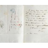 HUGO Victor (1802-1885). Lettre autographe signée Victor, adressée au Vicomte Alcide de