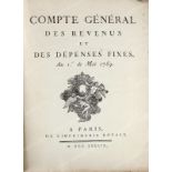 * [NECKER Jacques (1732-1804)]. Compte général des revenus et des dépenses fixes, au 1er mai 1789,