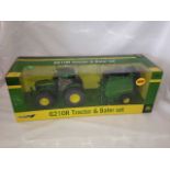 BRITAINS - JOHN DEERE 6210R & JOHN DEERE 990 BALER - LIMITED EDITION SET SIMA 2013 - (42970)