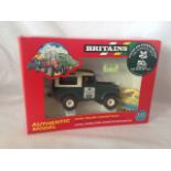 BRITAINS - NATIONAL TRUST LANDROVER - (9690) c/w ORIGINAL POSTER & STICKER