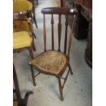 Edwardian mahogany inlaid upholstered be