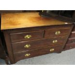 Victorian mahogany chest of two short an