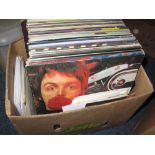 Box of assorted LPs and RPM 45s to inclu