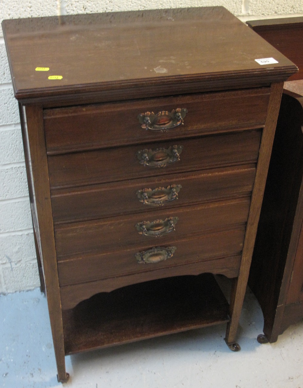 Early 20th century mahogany five drawer