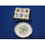 Cased set of six Royal Worcester thimble