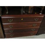 Modern mahogany finish bedroom chest of