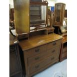 Edwardian satin walnut dressing table wi