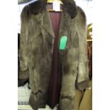 Vintage 1950s ladies mink fur swing coat