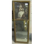 Small rectangular gilt framed mirror wit