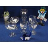Assorted glassware to include Murano typ