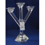 A Villeroy & Boch crystal glass three br