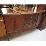 Early 20th century mahogany bow front mi