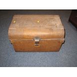 Vintage tin trunk.