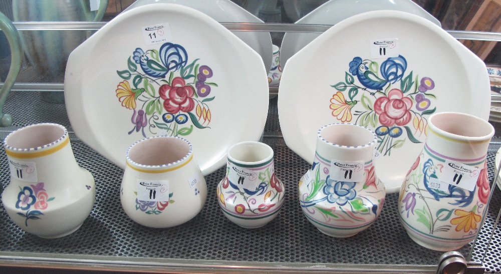 A group of Poole pottery items to includ