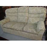 G Plan upholstered foliate three seater