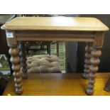 Small oak rectangular stool or sidetable