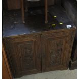 Stained hardwood collectors cabinet with