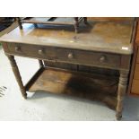 Late Victorian mahogany two drawer wash