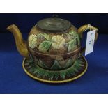 19th century Staffordshire Majolica glob