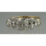 A VICTORIAN DIAMOND CLUSTER RING the cen