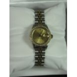 ROLEX BI-METAL OYSTER PERPETUAL LADIES D