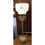 Brass Tilley type pedestal pressure lamp