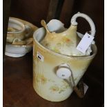 Staffordshire pottery jug and basin set