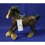 Beswick china prancing bay shire horse.  CONDITION REPORT: No obvious damage