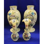 Pair of late 19th century opaline glass