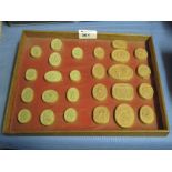 Collection of Roman design Intaglios all with figure decorations.  CONDITION REPORT: Intaglios are