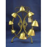 Brass stand with bells. Late 19th Century.