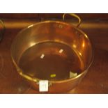 Copper and brass two handled preserving pan (19th Century)