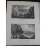 'WALES ILLUSTRATED IN A SERIES OF VIEWS', TWO VOLUMES with engraved plates throughout, quarter