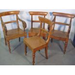 A MATCHING SET OF EIGHT 19th CENTURY WELSH OAK FARMHOUSE DINING CHAIRS, each having an over-