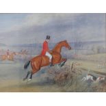 FOLLOWER OF CLAUDE LORRAINE FERNELEY
(British, 1822 - 1892)
Fox hunting scene - signed with initials