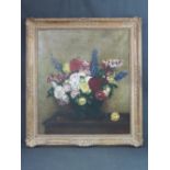 AFTER HENRI FANTIN-LATOUR (French, 1836-1904). Still life study of a vase of flowers. Signed '