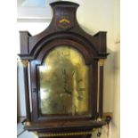 LATE GEORGIAN MAHOGANY CASE EIGHT DAY ARMORIAL LONG CASE CLOCK BY THOMAS HINTON OF SPALDING, the