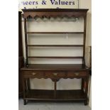 EARLY 19th CENTURY OAK POT BOARD DRESSER