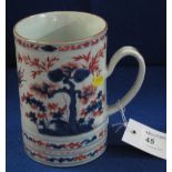Chinese porcelain straight sided cider mug/tankard, overall decorated with floral and foliate