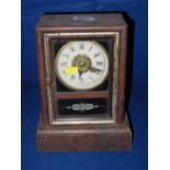 Small early 20th Century American two train mantel clock.