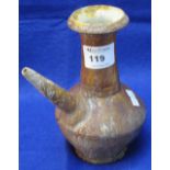 Chinese provincial brown glazed pottery wine pourer.  Unmarked. Height 18cm.
*** CONDITION REPORT: