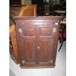 18TH  CENTURY OAK TWO DOOR BLIND HANGING